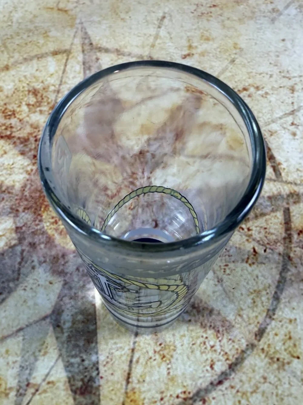 Rio de Janeiro Anchor Shot Glass | Vintage Brazil Souvenir Glassware